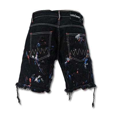 H1 biker short - Splatter of papandayan - Celana Jeans