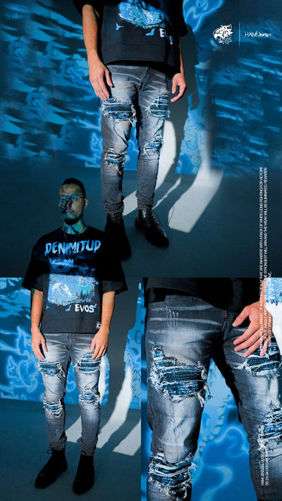 H1 quad evos - Savage grey - Celana Jeans
