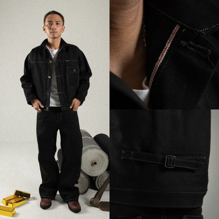 H1 Jacket Denimitup x Bhisma - Black selvedge raw - Jacket Pria