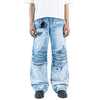 H1 baggy tri biker - Ice blue - Celana Jeans