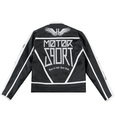 DENIMITUP motorsport leather jacket - Asphalt Black - Jacket