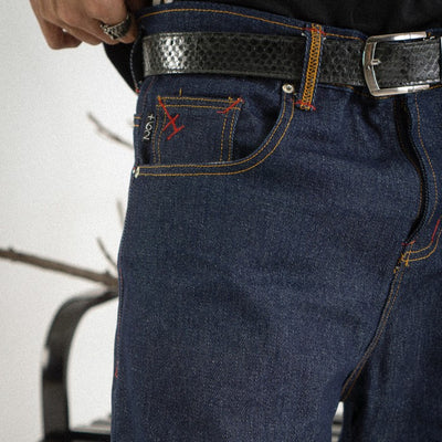 H1 baggy - Raw indigo blue  - Celana Jeans