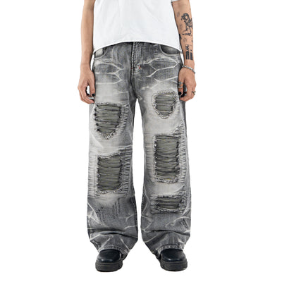 H1 baggy leather - Titanium grey - Jeans Pants