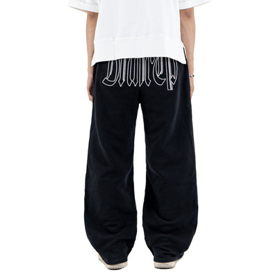 DENIMITUP Sweat Pants H ZigZag - Jet black - Long Pants