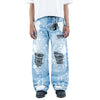 H1 Baggy Songket - Light Blue Splashes - Jeans Pants