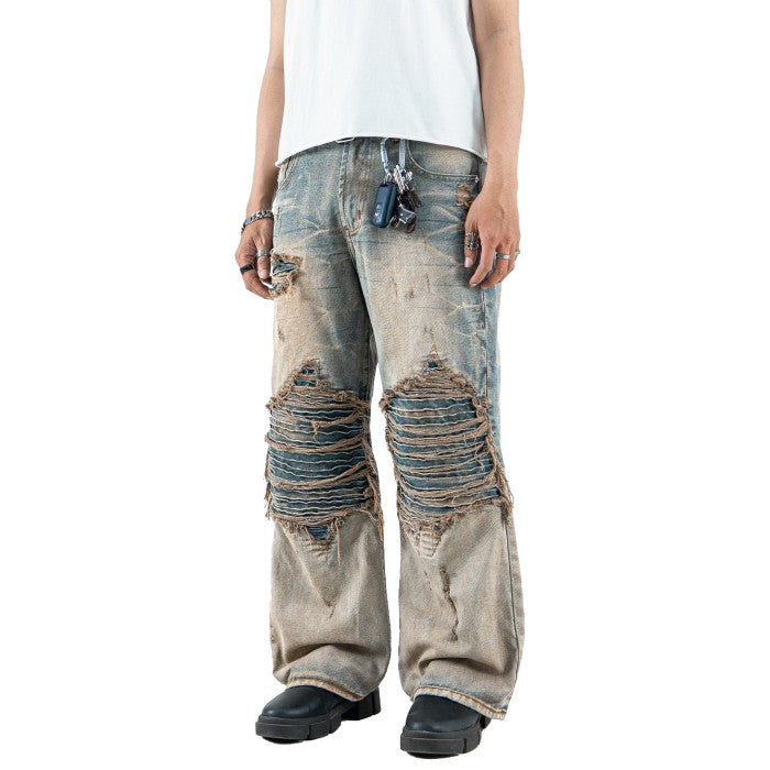 H1 baggy tri biker - Cream Stone - Jeans Pants