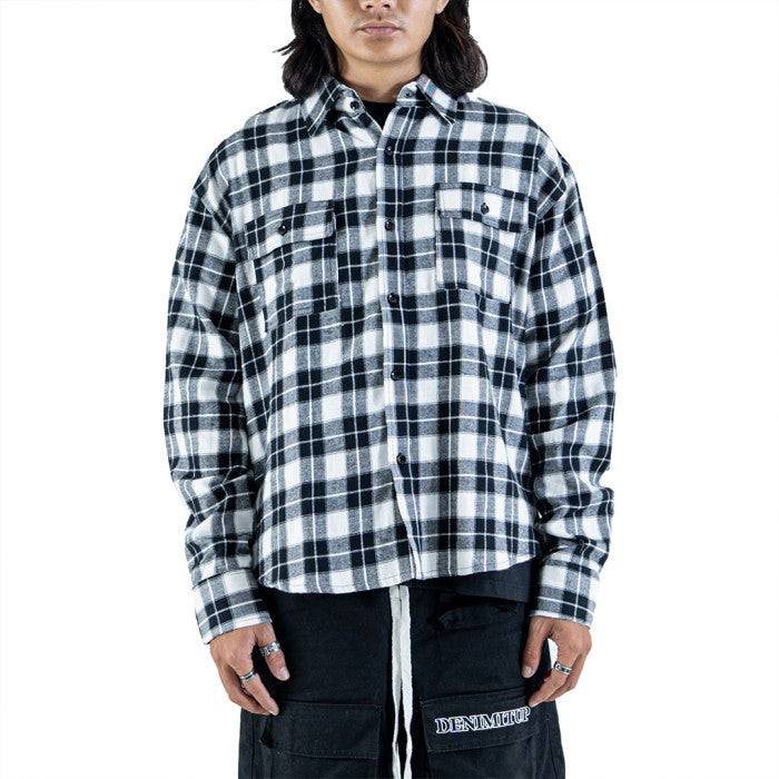 DENIMITUP - Monochrome flannel - Kemeja pria