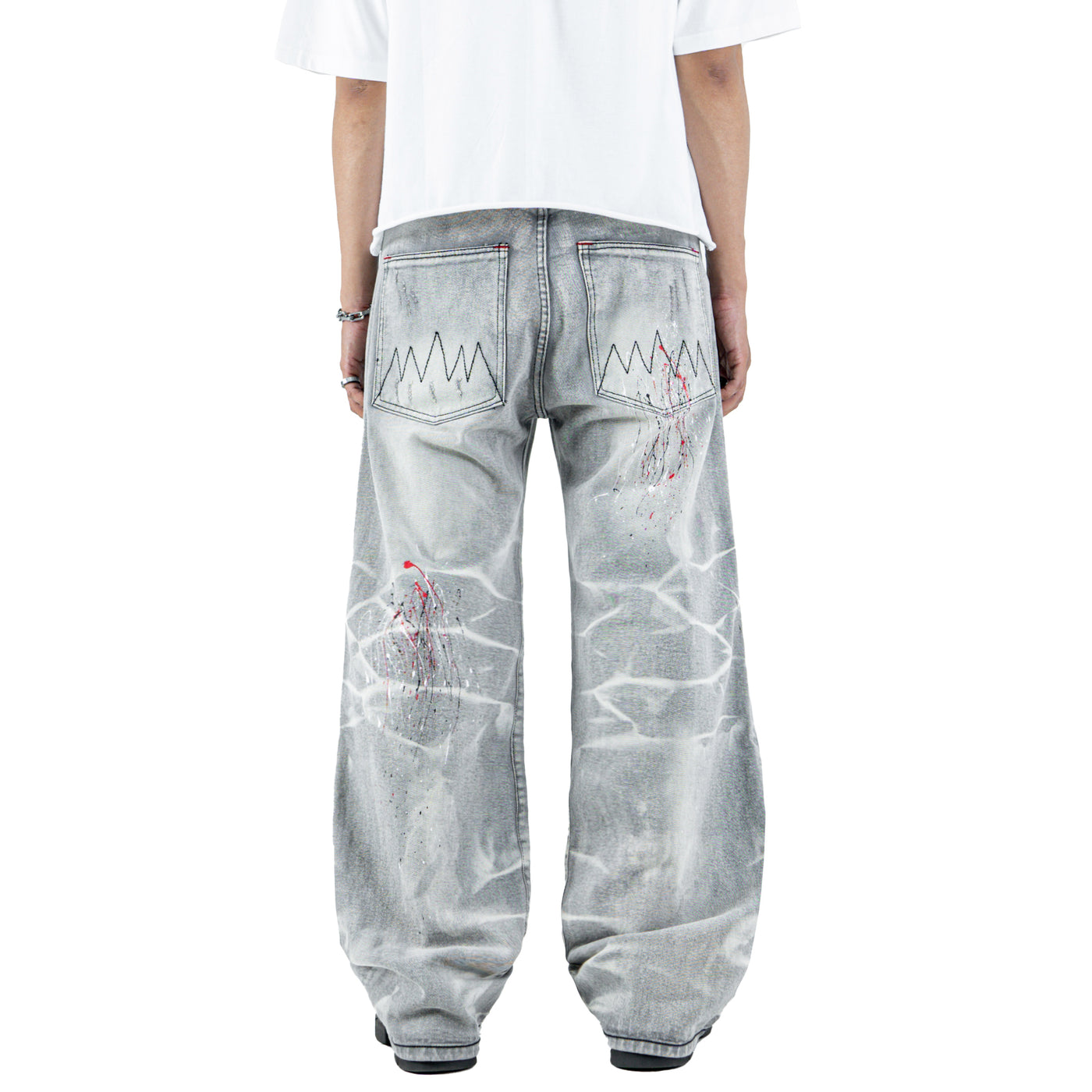 H1 Tri Batik Baggy Cendrawasih - Van Gogh Grey - Jeans Pants