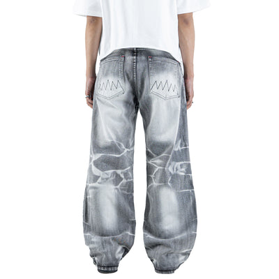 H1 Tri Batik Baggy Cendrawasih - Van Gogh Grey - Jeans Pants