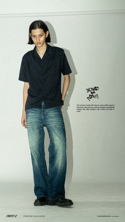 H1 baggy - Midnight green - Celana Jeans