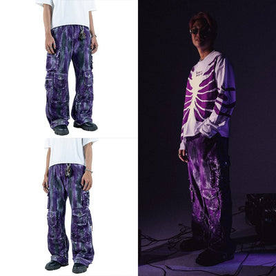 H1 cargo complex - Chroma purple x Roycdc - Celana Jeans