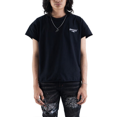 Denimitup embroidered - Black tee - Baju Kaos