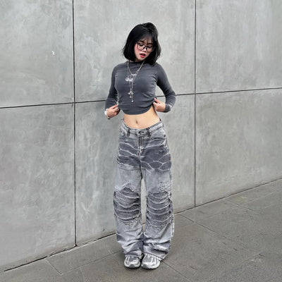 H1 Low Waist Baggy Tri Biker Ladies - Acid Grey