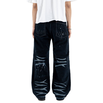 H1 baggy leather - Falcon black - Jeans Pants