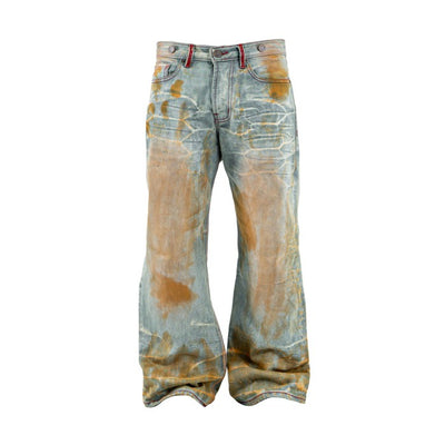 H1 BC baggy x Bhisma - Muddy golden washed - Celana Jeans