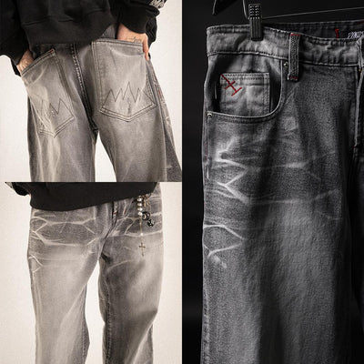 H1 Low Waist Baggy Ladies Jeans - Titanium Grey - Jeans