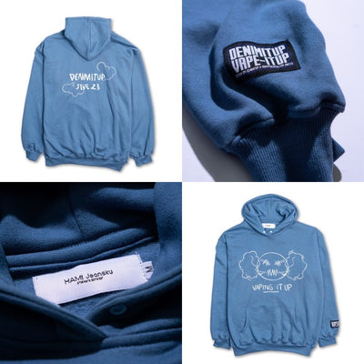 DENIMITUP X VP smoke - Blue hoodie - Hoodie pria