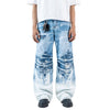 H1 baggy tri biker - Ice blue splash - Celana Jeans