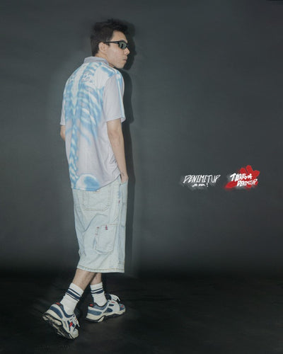 DENIMITUP 24/25 skull jersey - Gradient of blue on grey - Baju Jersey