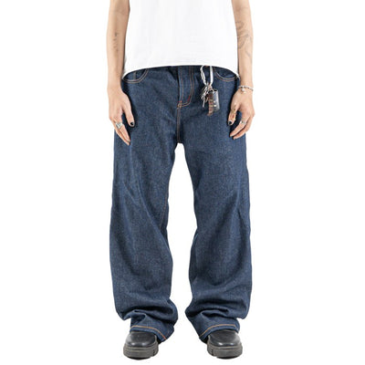 H1 baggy - Raw indigo blue  - Celana Jeans