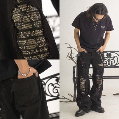 H1 Baggy Quad Viper - Burst of venom black - Celana Jeans