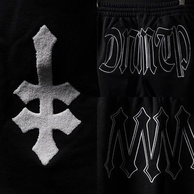 Denimitup ladies sweat pants H Zigzag - Jet Black - Long Pants