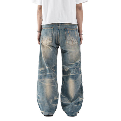 H1 baggy - Cream blue - Jeans Pants