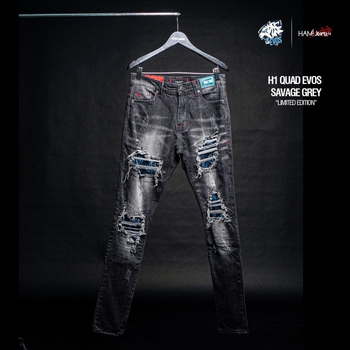 H1 quad evos - Savage grey - Celana Jeans