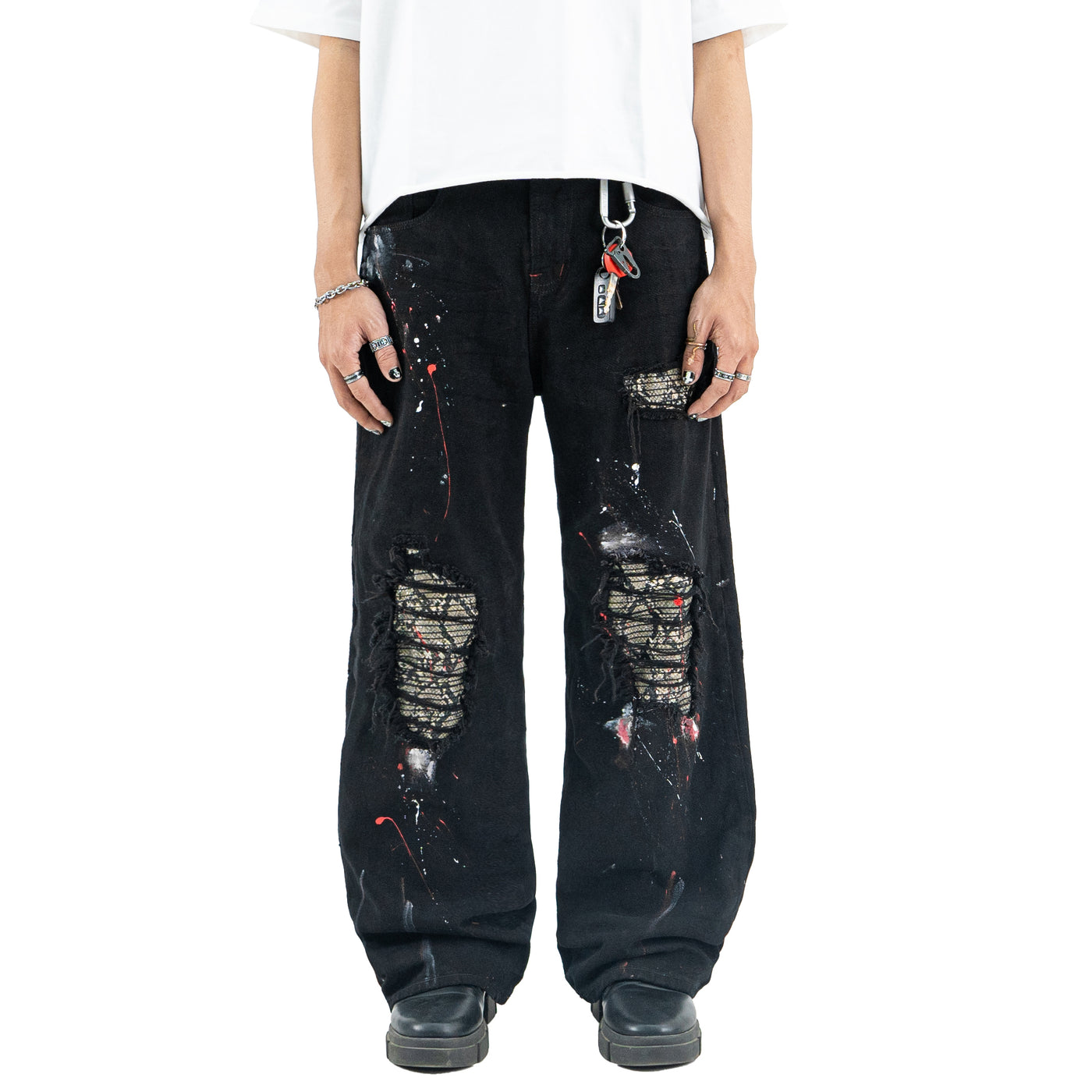 H1 Baggy Quad Viper - Burst of venom black - Jeans Pants