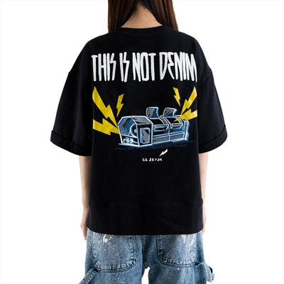 THIS IS NOT DENIMITUP tee - Electric black - Baju Kaos