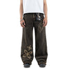 H1 Baggy Batik Embroidered - Snowish Cognac Brown - Jeans Pants