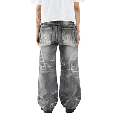 H1 baggy leather - Titanium grey - Jeans Pants