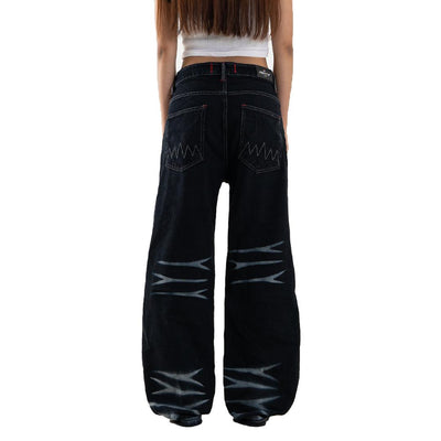 H1 Low Waist Baggy Leather Ladies - Falcon Black