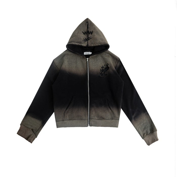 Denimitup Trilogo Double Zip - Coal Black - Hoodie Pria