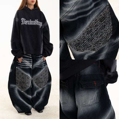 A1 Wide Barrel Songket - Skull Black - Jeans
