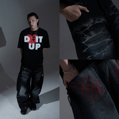 A1 Wide Barrel - Greyish Black - Jeans