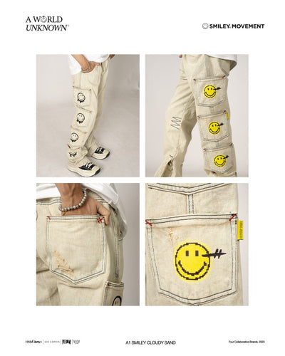 A1 SMILEY - Cloudy sand - Celana Jeans