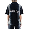 DENIMITUP embroidered work denim shirt - Side stone black- Shirt