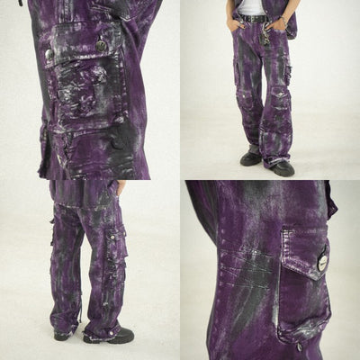 H1 cargo complex - Chroma purple x Roycdc - Celana Jeans