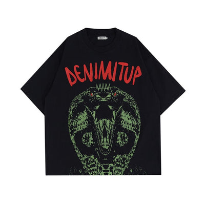 Denimitup love or lust - Cobra black tee - Baju Kaos