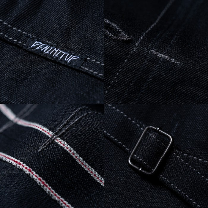 H1 Jacket Denimitup x Bhisma - Black selvedge raw - Jacket Pria