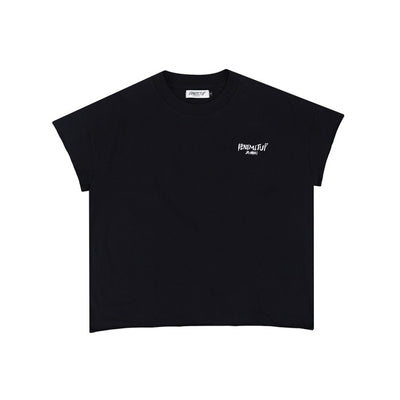 Denimitup embroidered - Black tee - Baju Kaos