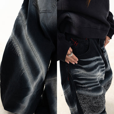 A1 Wide Barrel Songket - Skull Black - Jeans