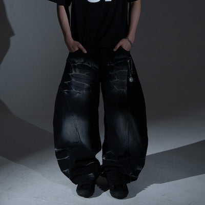 A1 Wide Barrel - Greyish Black - Jeans