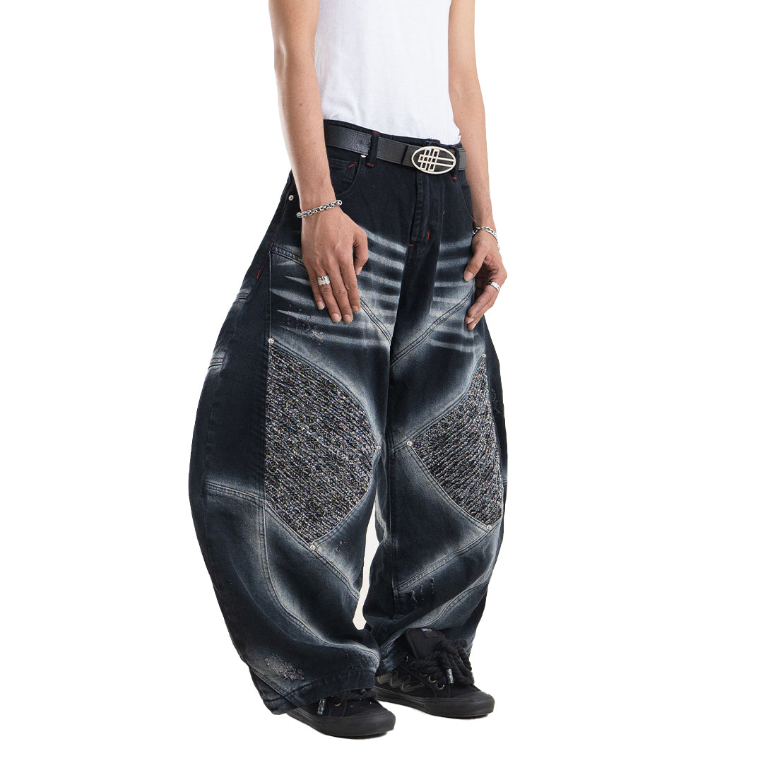 A1 Wide Barrel Songket - Skull Black - Jeans