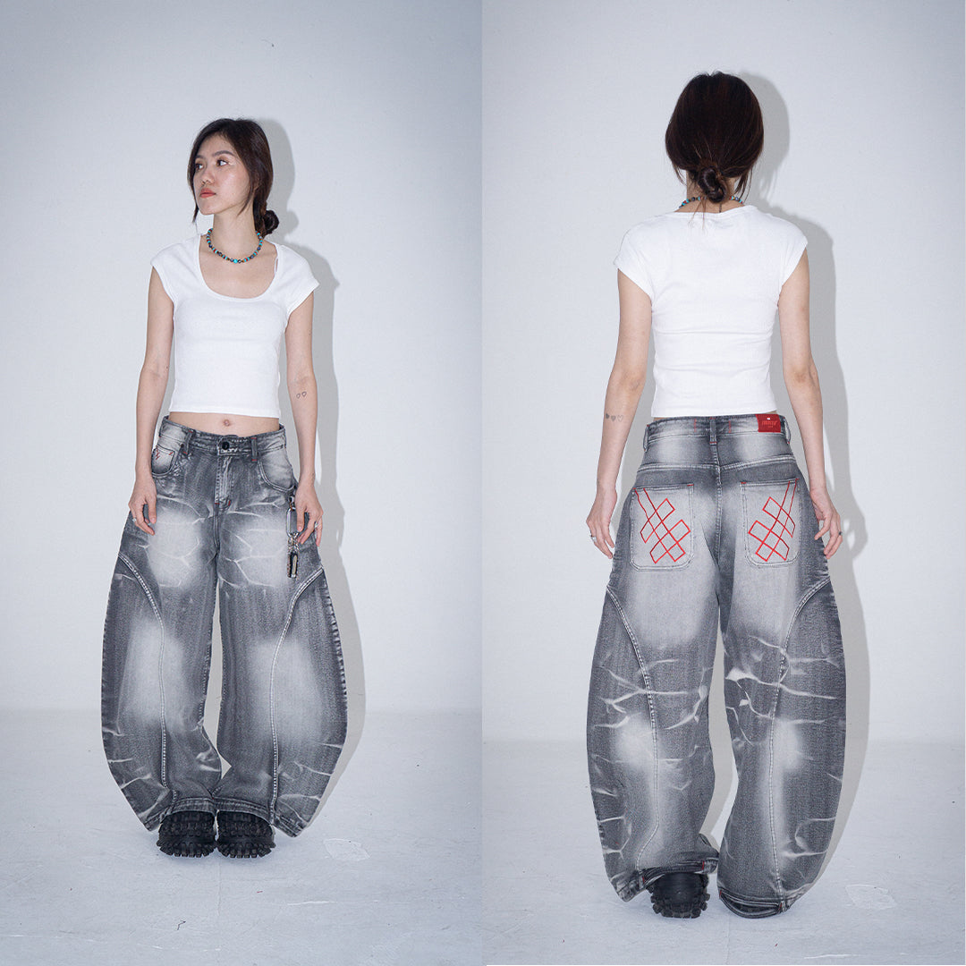 A1 Wide Barrel - Titanium Grey - Jeans