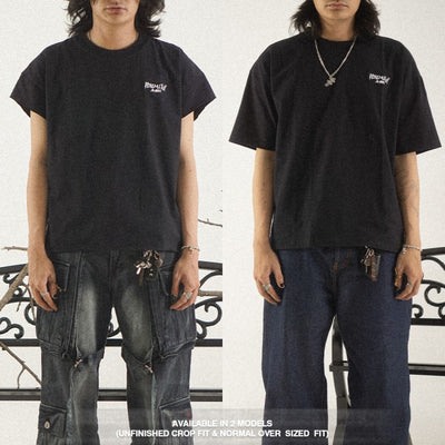 Denimitup embroidered - Black tee - Baju Kaos