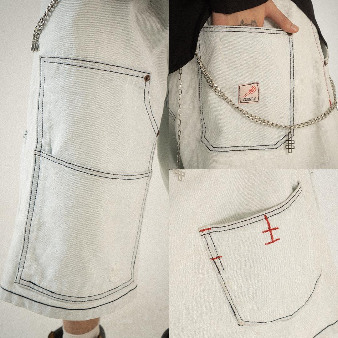 A1 Carpenter Jorts Ladies - Ice White