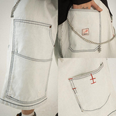 A1 Carpenter Jorts Ladies - Ice White