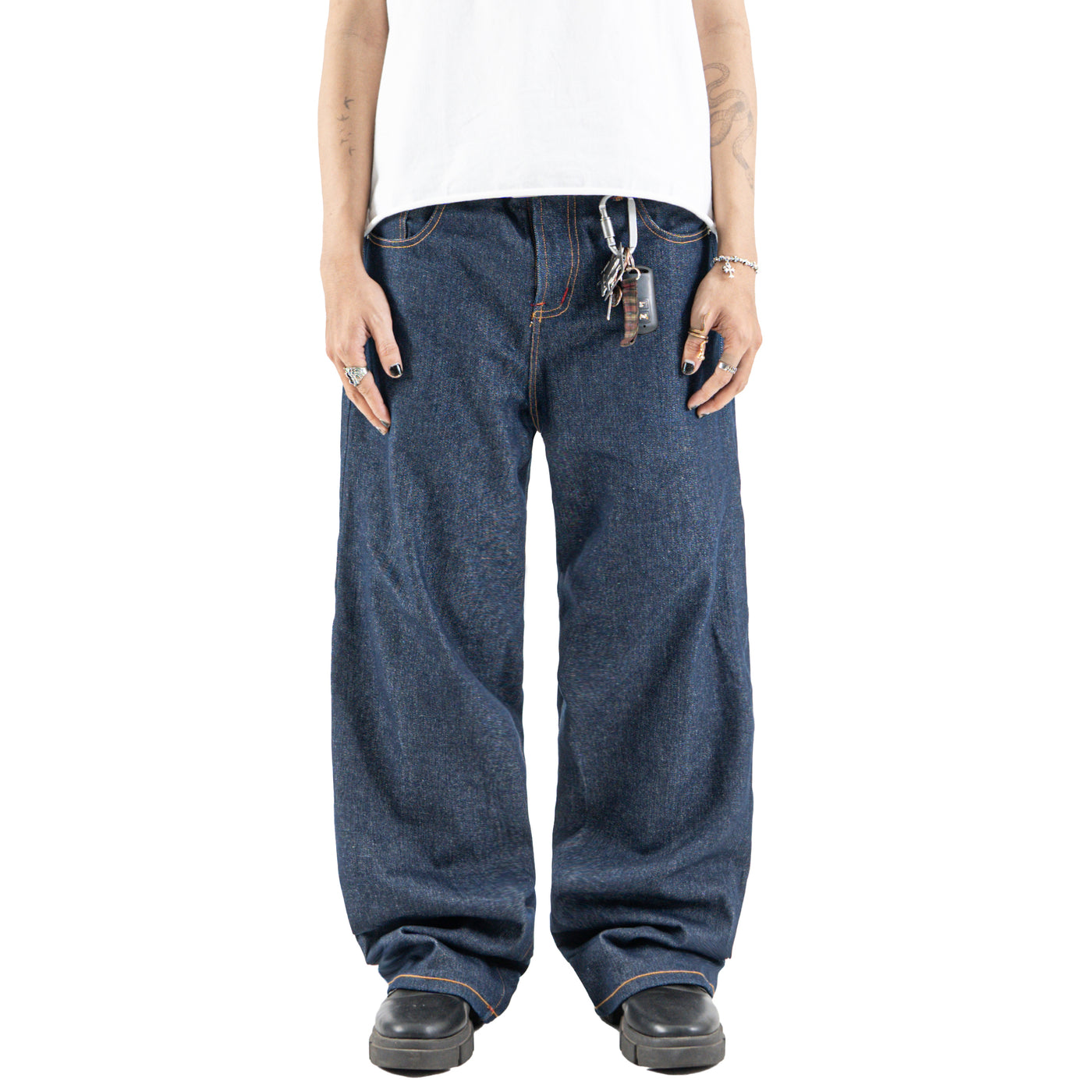 H1 baggy - Raw indigo blue  - Jeans Pants